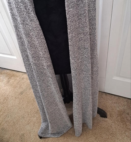 Marled Grey Knit Open Vest  Size M - Picture 3 of 11